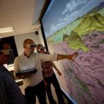 BGS scientists using the Keyworth immersive 3D visualisation facility